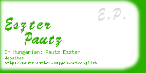 eszter pautz business card